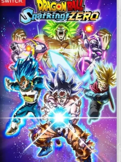 DRAGON BALL Sparking ZERO Switch NSP cover featuring Goku, Vegeta, Broly, Frieza, and other characters