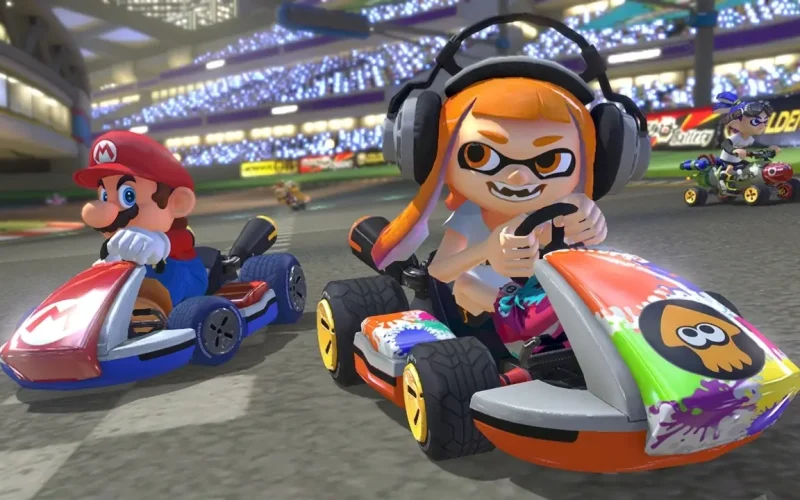 Mario Kart 8 Deluxe Switch NSP Mario and Inkling racing karts