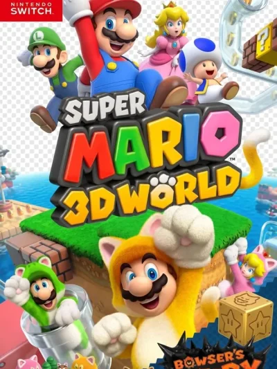 Super Mario 3D World + Bowser’s Fury Switch NSP official Nintendo Switch box art with cat suit Mario