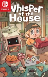 Whisper of the House Switch NSP Nintendo Switch game cover featuring a character, cat, robot, and cozy household setting