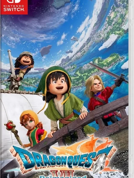 Dragon Quest VII Reimagined Switch NSP box art with party on ship