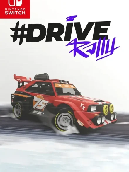 Drive Rally Switch NSP Nintendo Switch box art featuring red rally car drifting