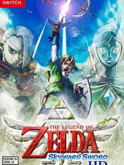 The Legend of Zelda Skyward Sword Switch NSP Nintendo Switch cover featuring Link and the Master
