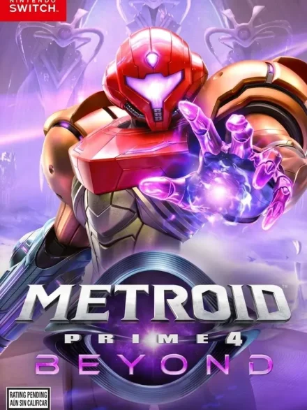 Metroid Prime 4 Beyond Switch NSP box art with Samus charging an attack