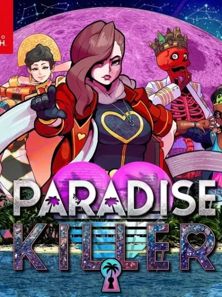 Paradise Killer switch NSP official Nintendo Switch box art with Lady Love Dies and cast