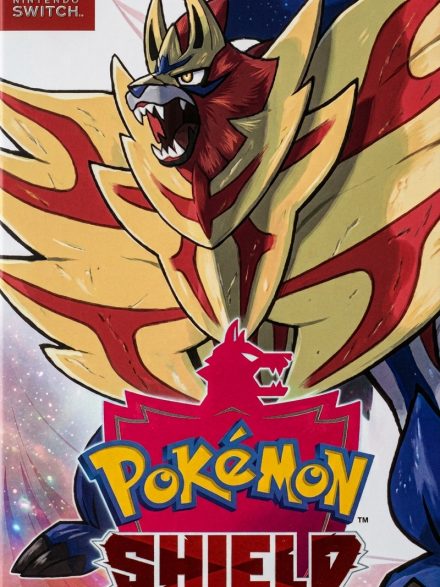 Pokémon Shield Switch NSP official Nintendo Switch box art featuring Zamazenta legendary Pokemon