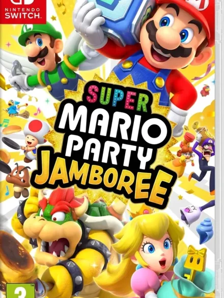 Super Mario Party Jamboree Switch NSP Nintendo Switch game case cover art featuring Mario, Luigi, Peach, and Bowser