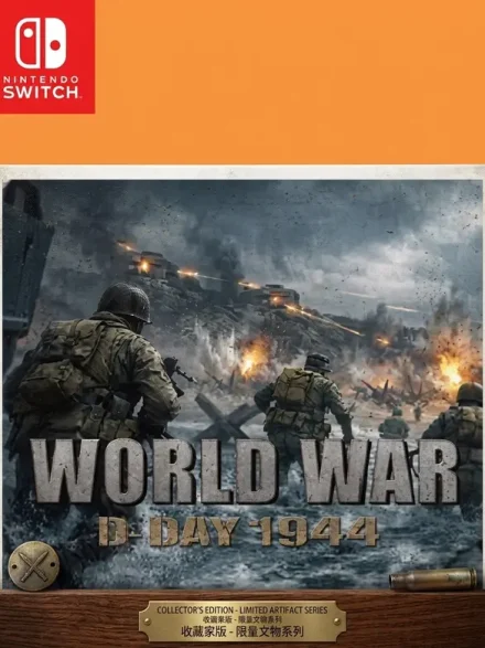 World War: D-Day 1944 Switch NSP collector's edition beach landing art